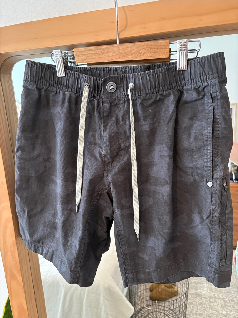 Vuori Ripstop Men's Dark Charcoal Camo Athletic Shorts